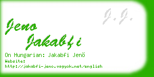 jeno jakabfi business card