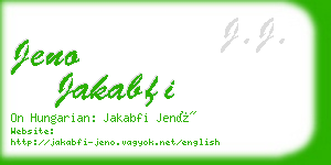 jeno jakabfi business card